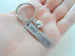 Soccer Ball Keychian and Steel Tag Engraved with "My MVP", Soccer Keychain Gift