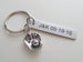 Baseball Mitt Charm Keychain and Steel Tag Engraved with "My MVP", Baseball Fan Keychain Gift