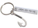 Stainless Steel Tag Keychain Custom Engraved With Hook Charm; Couples Keychain