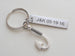 Stainless Steel Tag Keychain Custom Engraved With Hook Charm; Couples Keychain