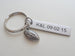 Football Ball Keychain and Steel Tag Engraved with "My MVP", Football Keychain Gift