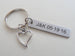 11 Year Anniversary Gift • Stainless Steel Tag Keychain Engraved w/ "4,015 Days" w/ Heart Charm by Jewelry Everyday