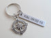 Open Metal Compass Keychain - I'd Be Lost Without You; Couples Keychain, Custom Engraved Tag Option