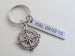 Open Metal Compass Keychain - I'd Be Lost Without You; Couples Keychain