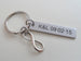 Stainless Steel Tag Keychain Engraved with "You & Me" with Infinity Charm; 11 Year Anniversary Couples Keychain