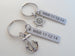 Small Ships Helm & Anchor Keychain Set - You Be My Anchor, I'll Keep You Afloat; Couples Keychain Set