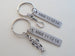 Spotted Fish and Hook Keychain Set - A Great Catch, I'm Hooked on You; Couples Keychain Set