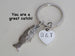 Silver Bass Fish Keychain - You Are A Great Catch; Couples Keychain, Custom Engraved Tag Option