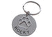 Personalized Pet Memorial Keychain Engraved with Name on Disc, Dog Memorial Keychain | JE