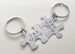 Personalized & Matching Couples Puzzle Keychains + Custom Engraving from JE
