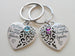 Mother and Daughter Forever Keychain Set