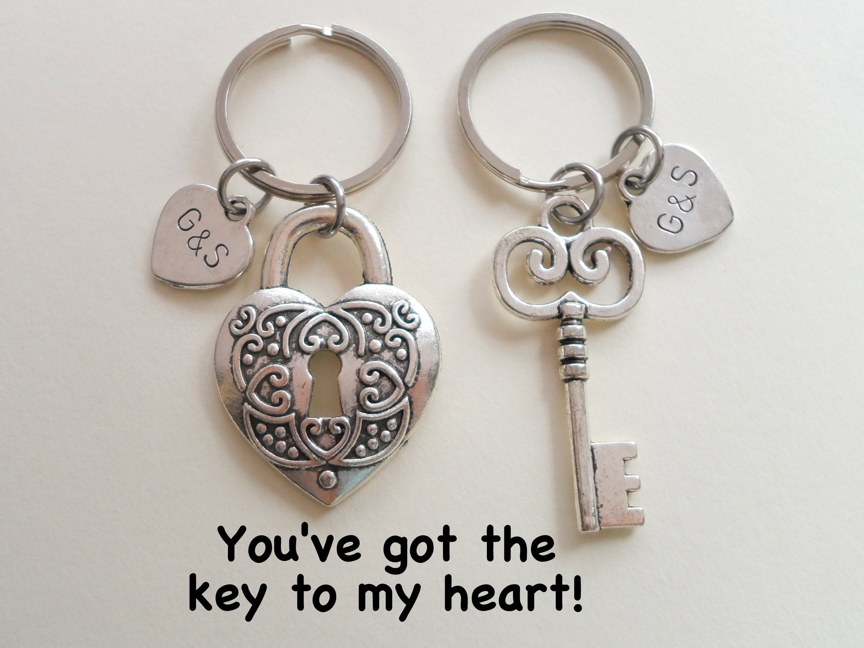 My Couple Goal Couple Heart Lock and Key Set