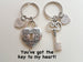 Large Key and Heart Lock Keychain Set - You've Got The Key To My Heart; Couples Keychain Set