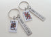 King & Queen Playing Card Charm Keychains - Couples Keychain Set