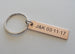 8 Year Anniversary Gift • Personalized Bronze Tag Keychain Engraved with Couples Initials by Jewelry Everyday