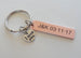 Personalized Copper Tag Keychain Custom Engraved; Handmade 7 Year Anniversary Couples Keychain