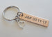8 Year Anniversary Gift • Personalized Bronze Tag Keychain Hand Stamped w/ Initials by Jewelry Everyday
