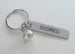 Soccer Ball Keychain and Steel Tag Engraved with "Scored", Soccer Keychain Gift