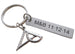 Custom Engraved Architect Keychain with Square and Protractor Charm, Mathematician Keychain, Engineer Gift