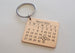 Personalized 10 Year Anniversary Gift • Aluminum Calendar Keychain Engraved with Heart; Custom Engraved Backside Options