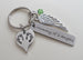 Personalized Twin Babies Memorial Keychain, Twins Feet Heart Charm & Wing Charm by JewelryEveryday