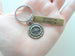 Personalized Bronze Tag Keychain Custom Engraved with Compass Charm by Jewelry Everyday