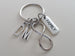 Family Tag with Silver Tone Infinity Symbol Keychain - For Infinity; Family Keychain