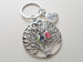 Personalized Family Tree Keychain with Birthstone Charms, Gift for Mom, or Grandma