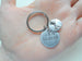 Personalized Pinky Promise Charm Keychain With Engraved Disc Charm; Couple Keychain, Promise Gift