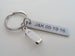 Personalized Skateboard Keychain and Steel Tag Custom Engraved, Gift for Couples