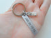 Personalized Skateboard Keychain and Steel Tag Custom Engraved, Gift for Couples