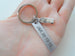 Personalized Skateboard Keychain and Steel Tag Custom Engraved, Gift for Couples