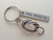 Tie The Knot With You Keychain - Glad To Tie The Knot With You; Couples Keychain, Marriage Gift
