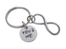 Infinity Symbol Keychain with "You & Me" Circle Charm - You and Me for Infinity; Couples Keychain