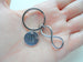 Infinity Symbol Keychain with "You & Me" Circle Charm - You and Me for Infinity; Couples Keychain