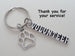 Animal Shelter Volunteer Appreciation Gift Keychain with Open Paw Charm, Animal Rescue Volunteer Gift, Humane Society Volunteer, Thank You Gift