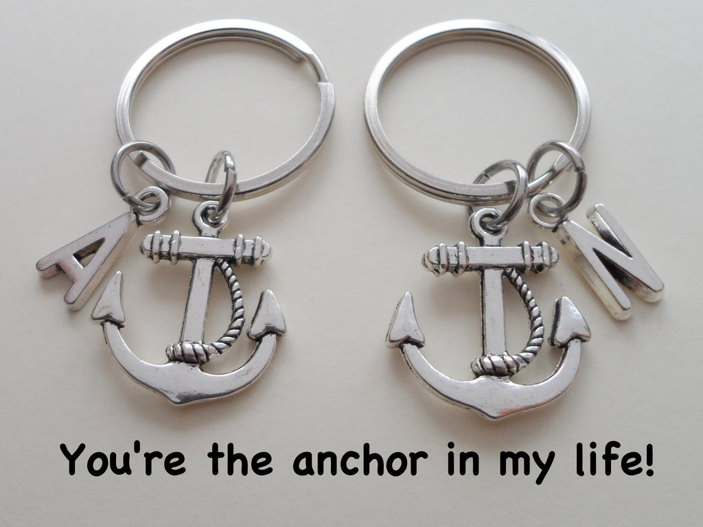 Anchor Keychain Set - You're The Anchor In My Life; Couples Keychains