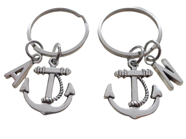 Anchor Keychain Set - You're The Anchor In My Life; Couples Keychains