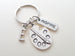 Art Palette Charm Keychain with "Inspire" Tag Charm, Add-on Letter and Birthstone Charm Options