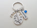 Art Palette Charm Keychain with "Inspire" Tag Charm