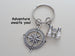 Binoculars and Compass Keychain - "Adventure Awaits You"