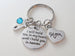 "I Will Hold You in My Heart Until I Hold You in Heaven" Saying Keychain With Custom Add-on Charms