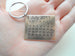 Personalized 8 Year Anniversary Gift • Bronze Calendar Keychain Engraved with Heart; Custom Engraved Backside Options