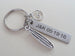 Personalized Surfing Keychain, Surf Board, Wave Charm with Steel Tag Custom Engraved, Gift for Couples