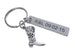 Cowboy Boot Charm Keychain with Custom Engraved Stainless Steel Tag