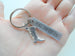 Cowboy Boot Charm Keychain with Custom Engraved Stainless Steel Tag