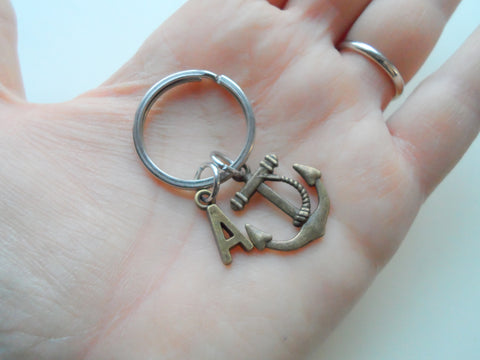 Bronze Anchor Keychain Set - You're the anchor in my life; Best Friend or Couples Keychain Set