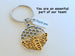 Employee Appreciation Gift Keychain, Bee & Beehive Charm Keychain, Employee Gift, Coworker Gift Work Team Gift, Thank you Gift, Teacher Gift