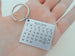 Personalized 10 Year Anniversary Gift • Aluminum Calendar Keychain Engraved with Heart; Custom Engraved Backside Options