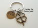 Bronze Four Leaf Clover Keychain - Lucky To Have You; 8 Year Anniversary Gift, Couples Keychain